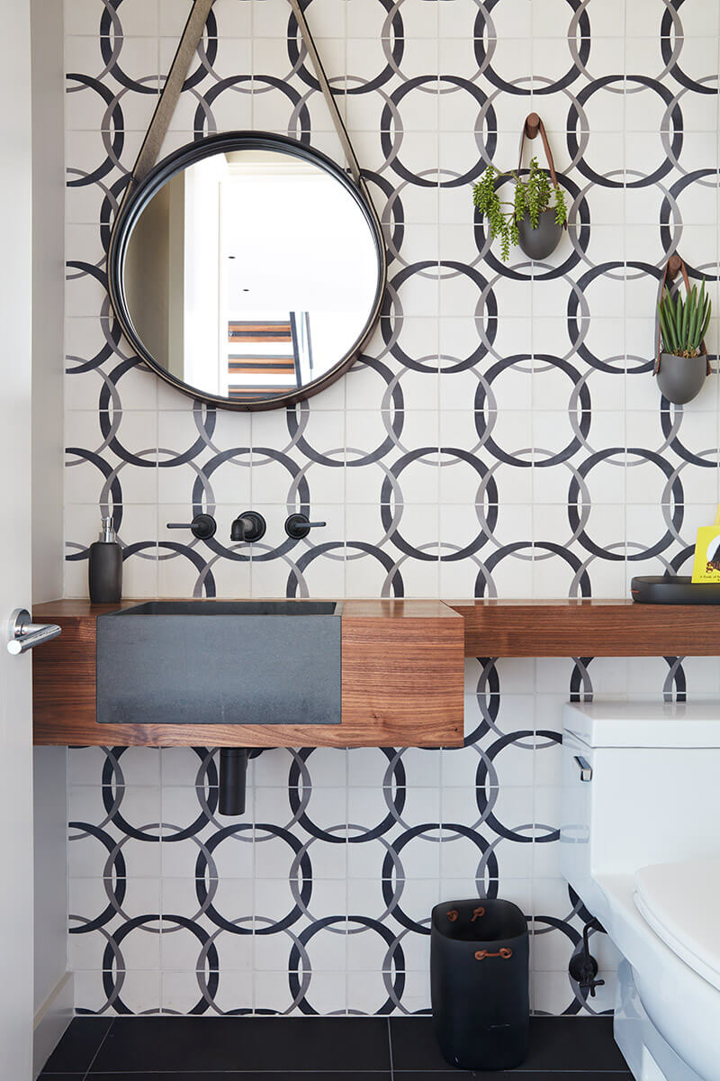 studio vara residential 21st street patterned tile bathroom 