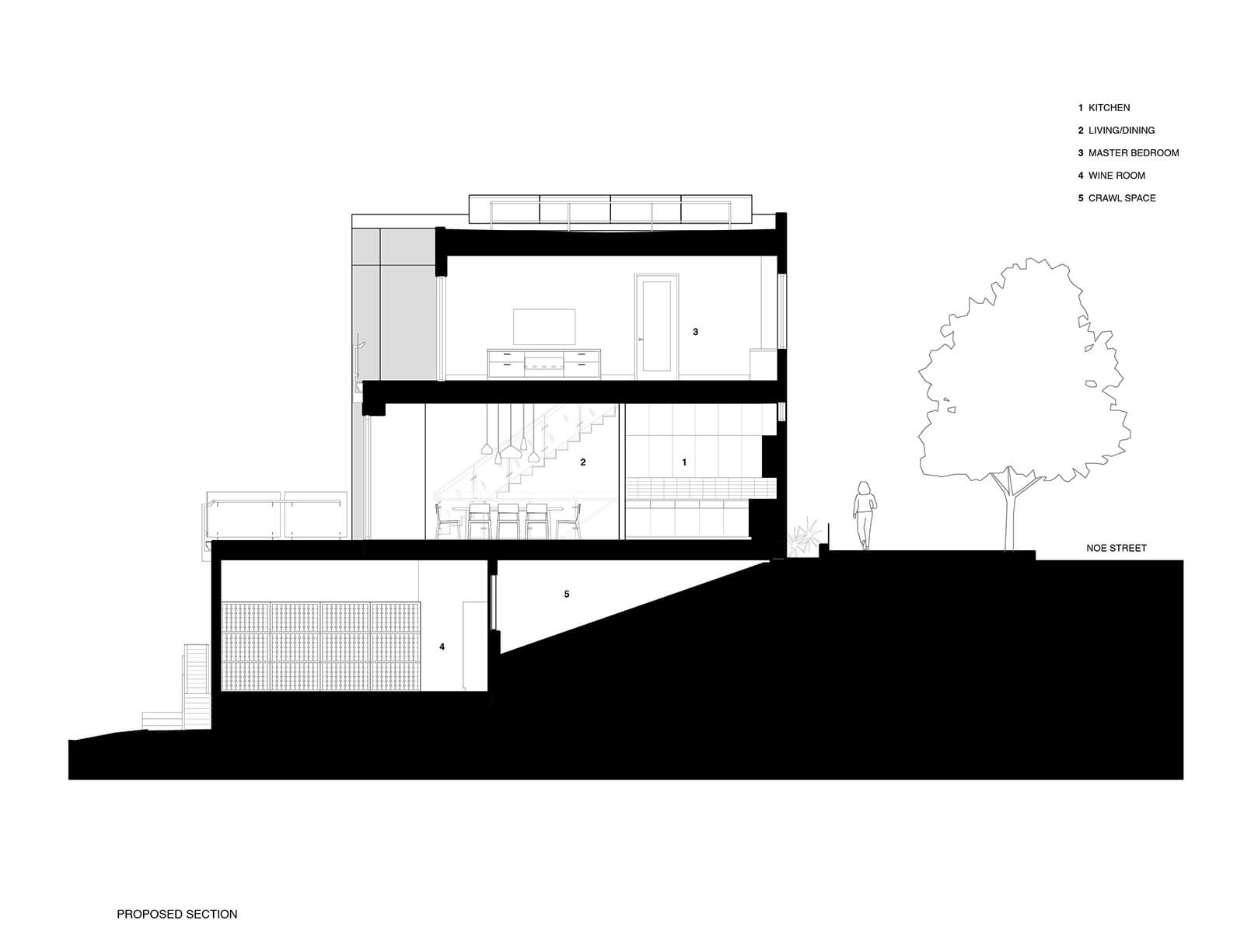 studio vara residential noe drawing section