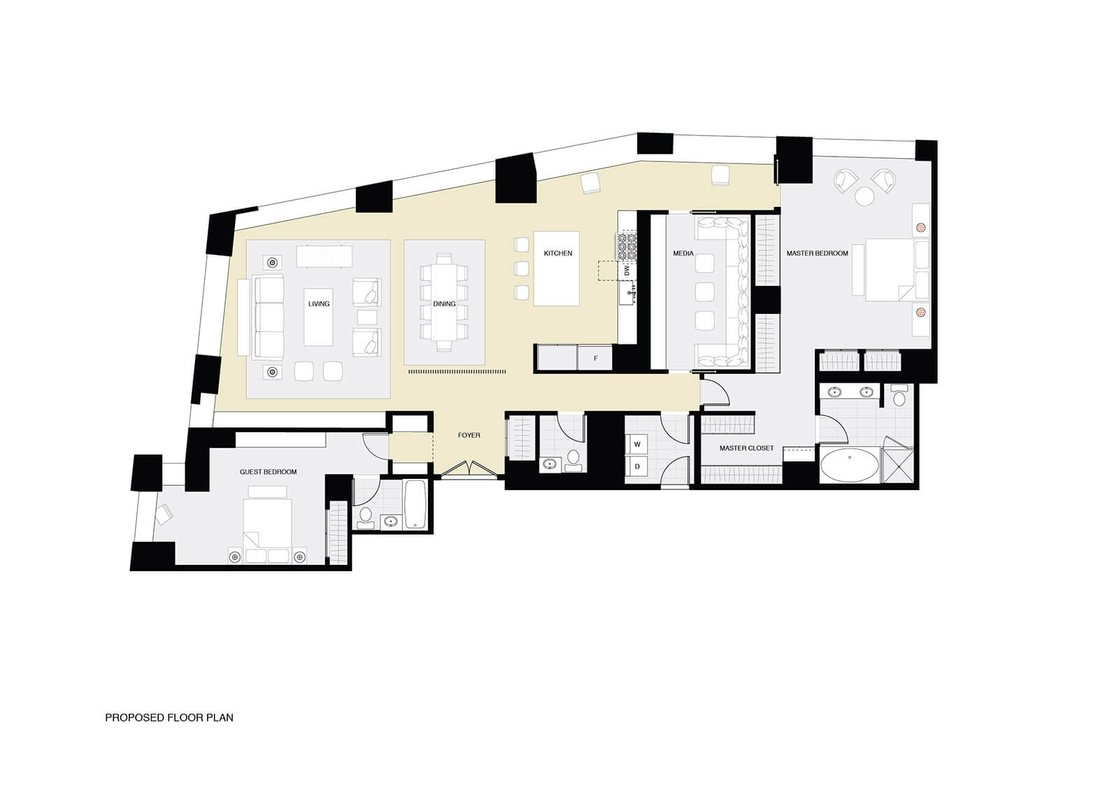 studio vara residential four seasons drawing floor plan 