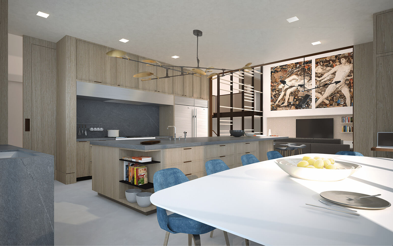 studio vara residential woodside i kitchen rendering