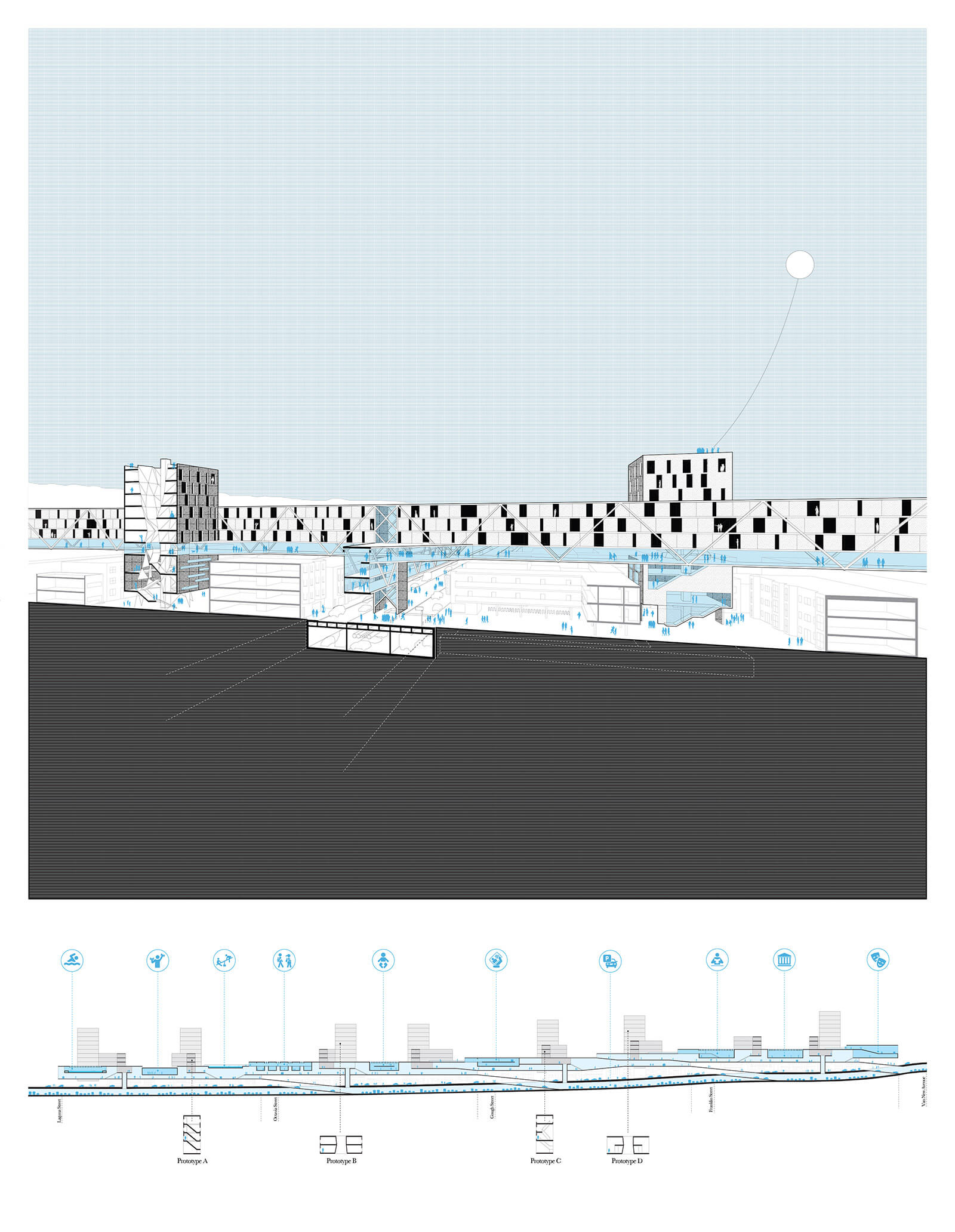 studio vara research the city + the city drawing rendering 