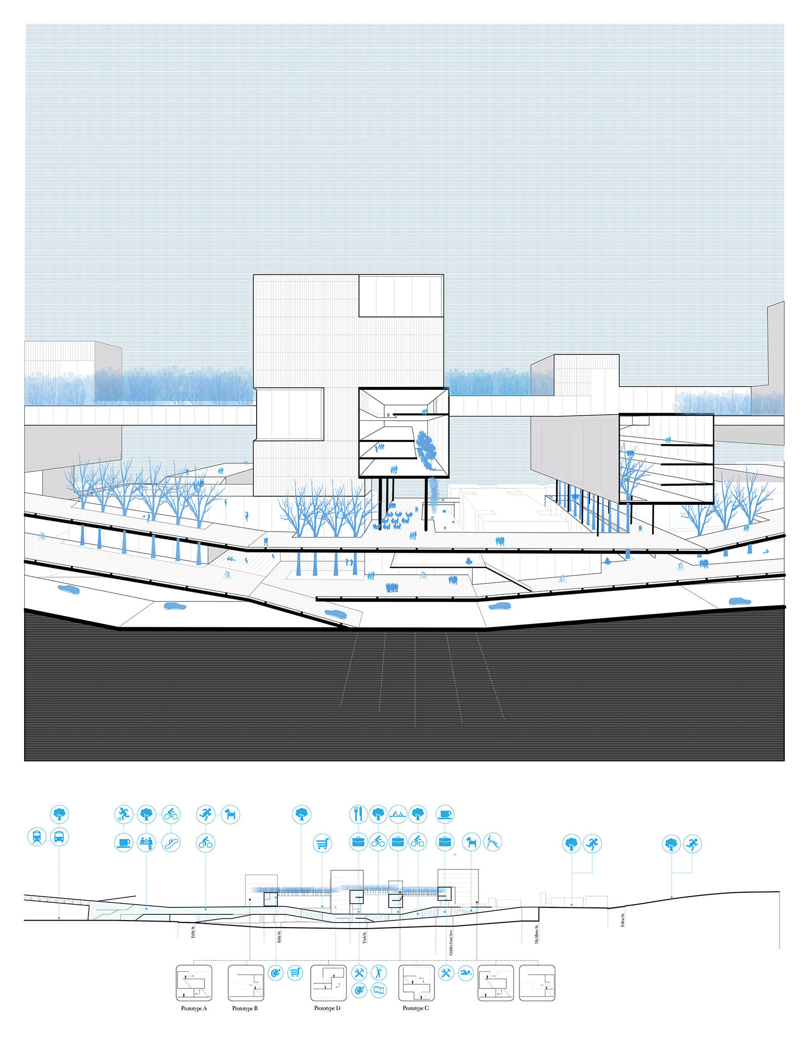 studio vara research the city + the city diagram drawing 