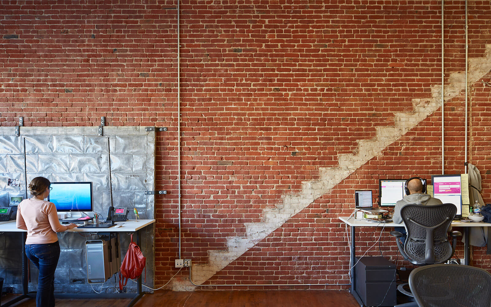 studio vara workplace odopod office interior brick wall 